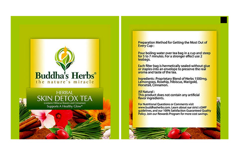 Buddha's Herbs Skin Detox Tea with Hibiscus and Cinnamon