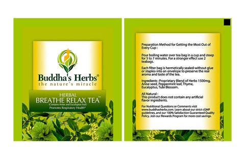 Buddha's Herbs Premium Breathe Relax Tea with Eucalyptus