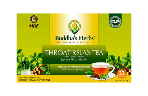 Buddha's Herbs Premium THROAT RELAX Herbal Tea - Caffeine Free