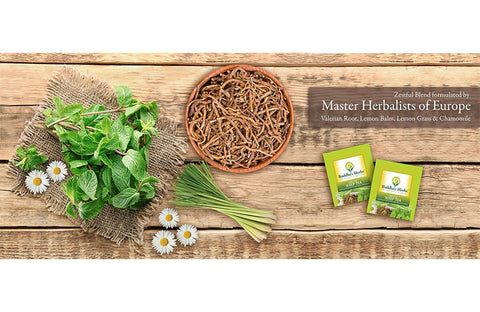 Buddha's Herbs Premium Organic Sleep tea with Valerian Root, Lemon Balm and Chamomile