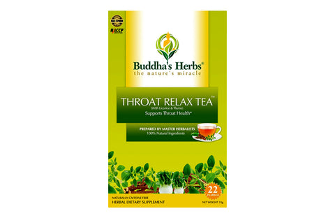 Buddha's Herbs Premium THROAT RELAX Herbal Tea - Caffeine Free